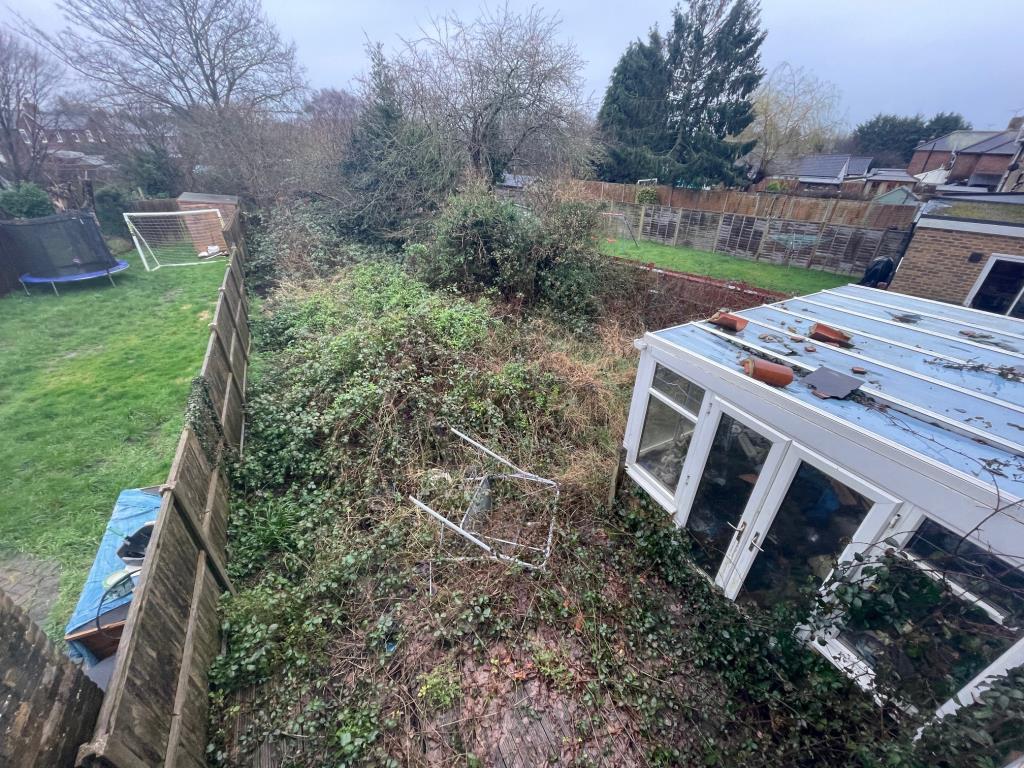 Lot: 35 - THREE-BEDROOM SEMI-DETACHED HOUSE IN POPULAR LOCATION - View of garden from first floor rear window